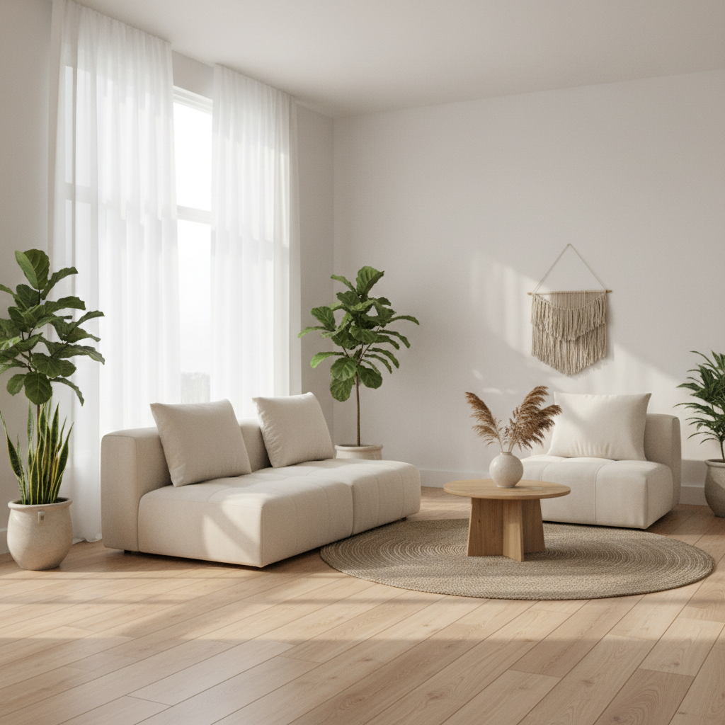 Peaceful bedroom environment for sleep